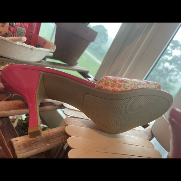 Rampage “porcha” pink floral open-toe stilletos - Picture 3 of 4